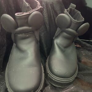 Zara Black Kids mickey Boots size 7